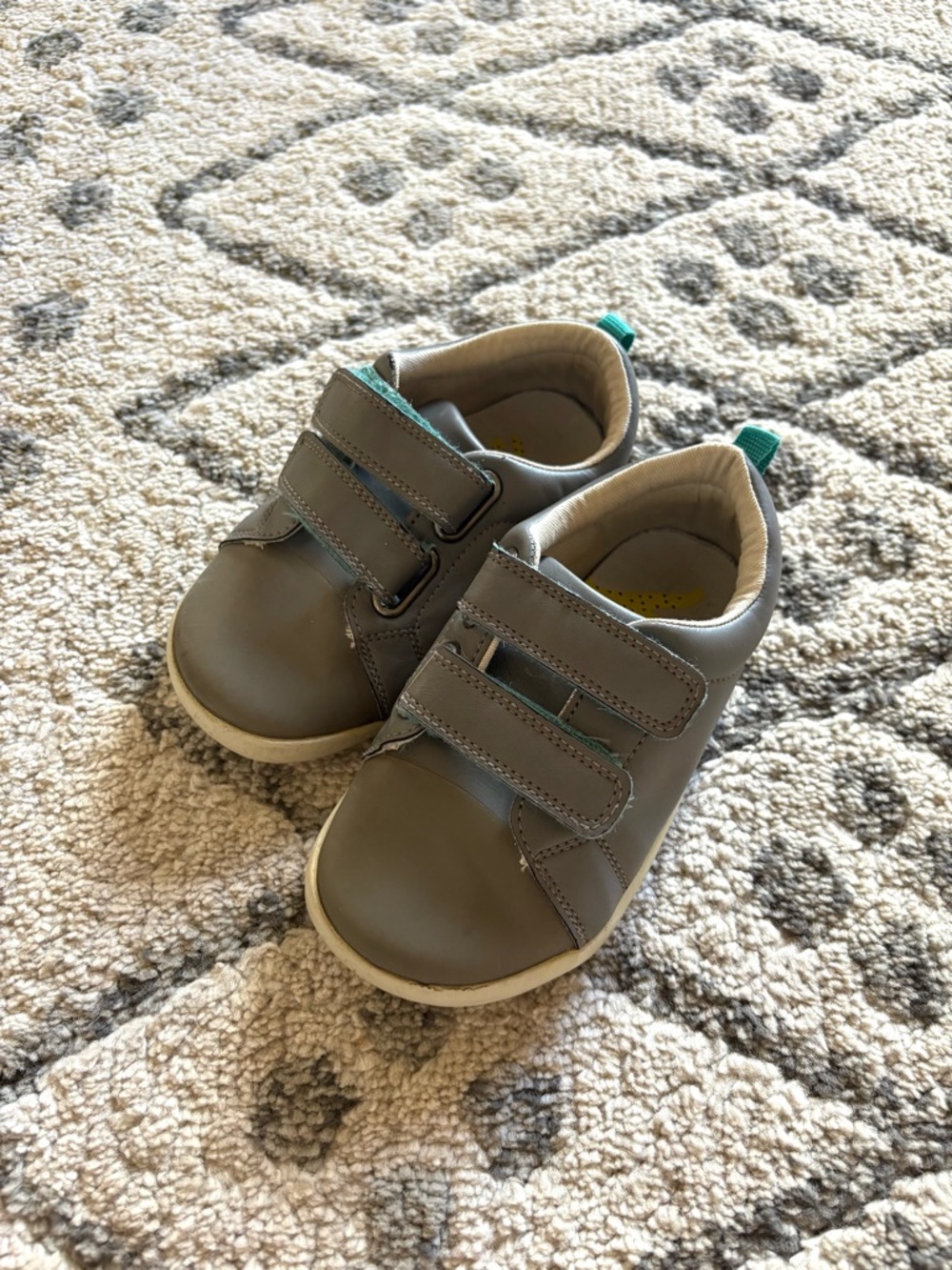 Ten Little grey velcro tennis shoes
